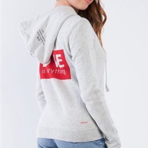 FINAL💵NWT Peace Love World full zip Love hoodie S